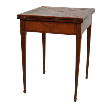 Antique French Directoire Parquetry Handkerchief Game Table Late 19th Century | Work of Man