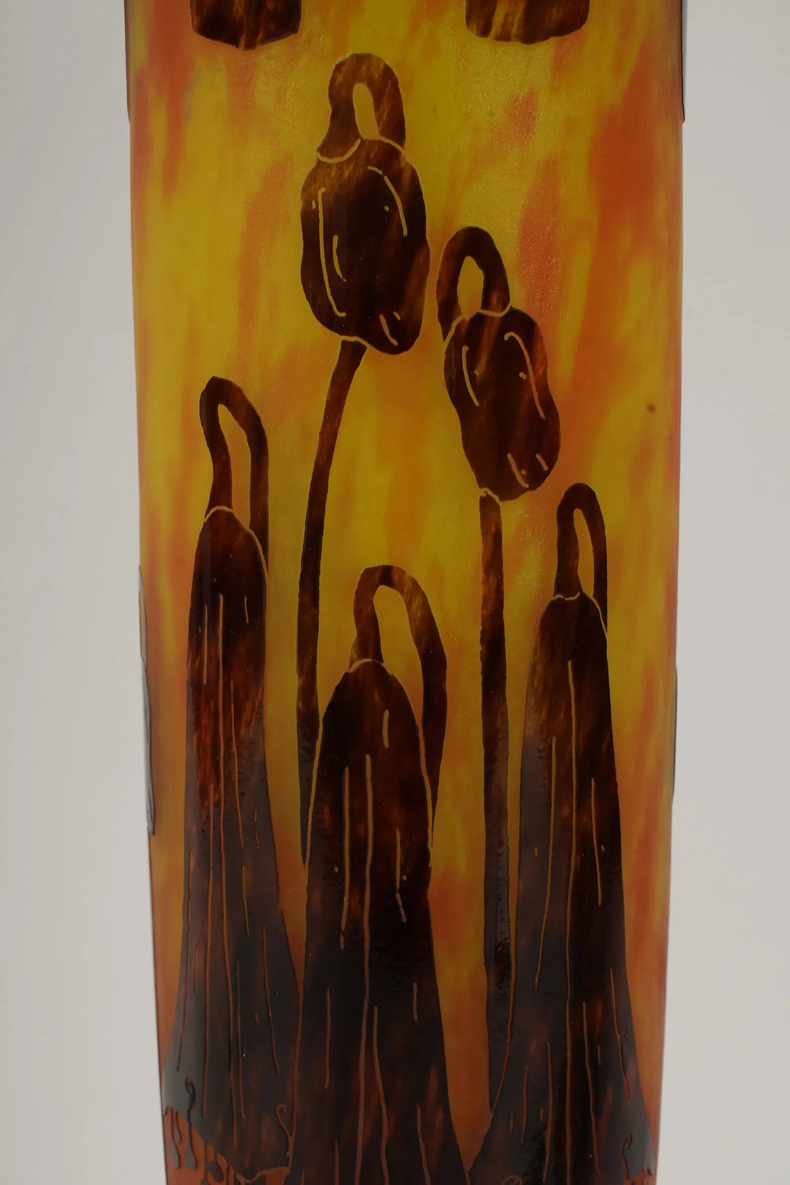 DA4-022: Charles Schneider Le Verre Francais Campanules Cameo Glass Vase