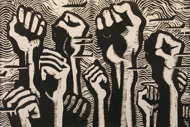  Black Power Linocut Circa 1973 | Work of Man