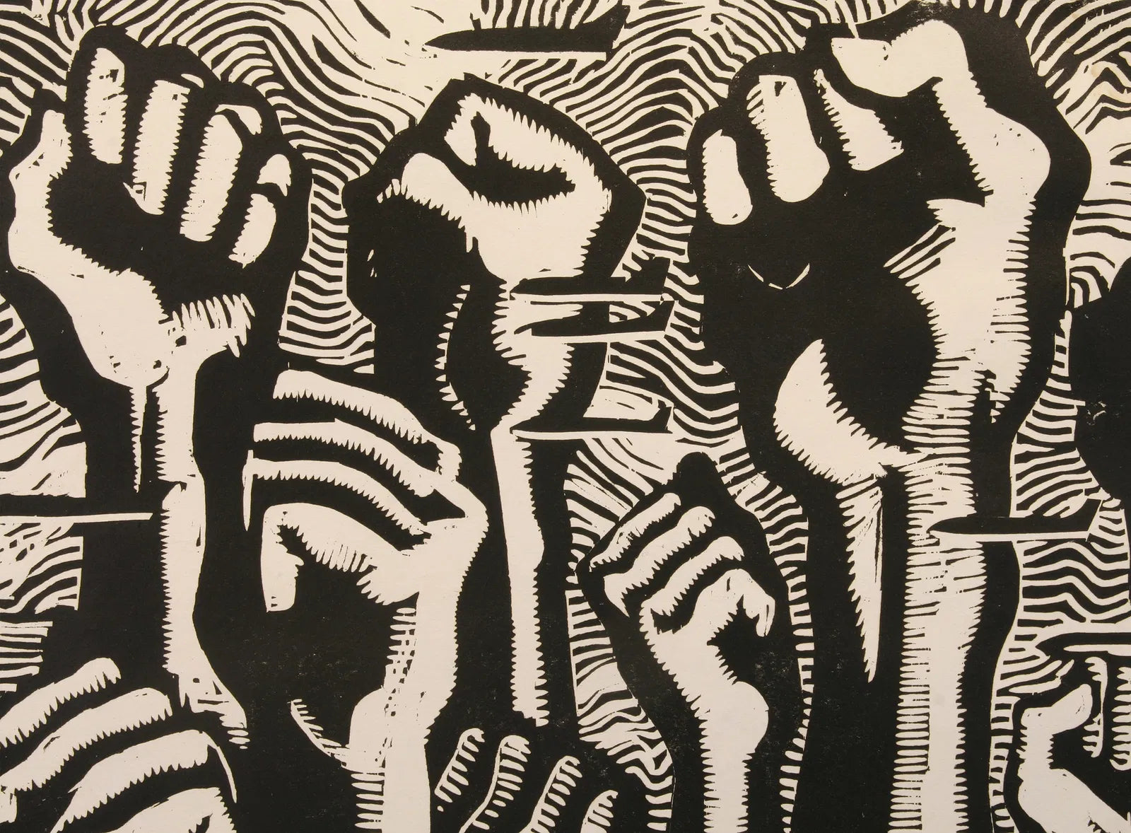 AW10-015: Linocut Chilean Revolution Commemorating September 11, 1973