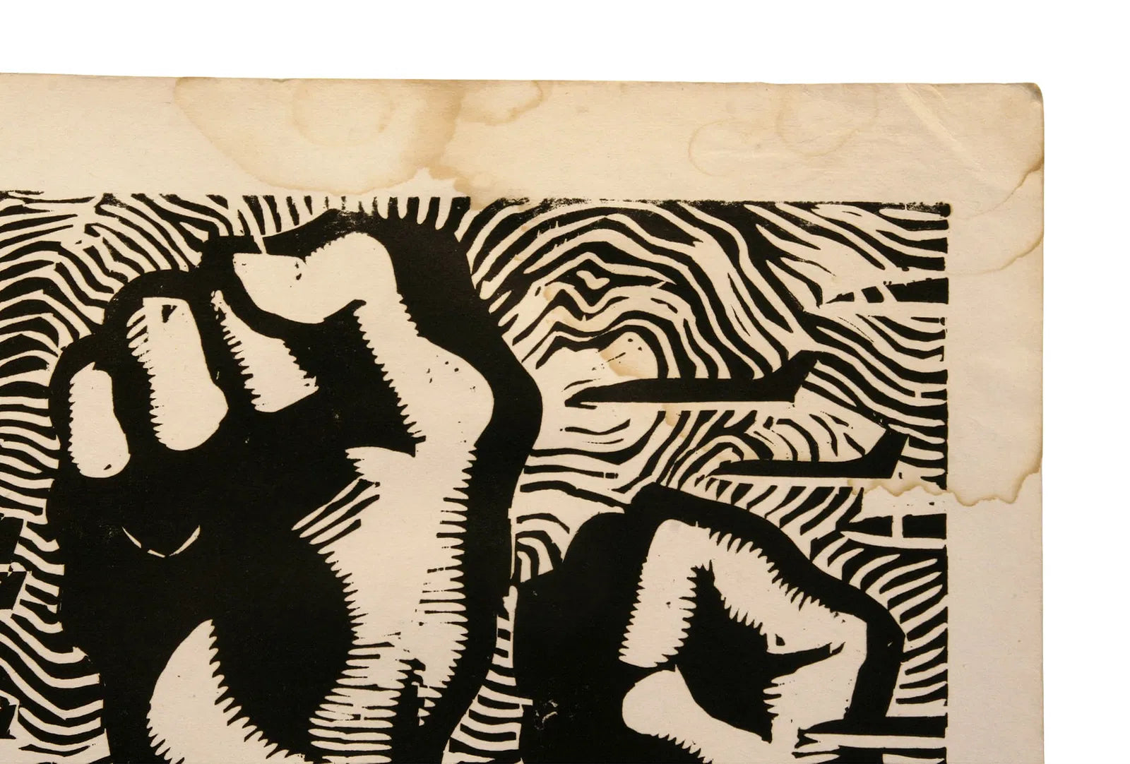 AW10-015: Linocut Chilean Revolution Commemorating September 11, 1973