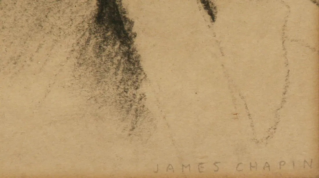AW6-006: James Ormsbee Chapin Pencil Drawing Head of a Beaten Boxer 1928