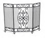 Hand Forged Wrought Iron Fireplace Three Panel Screen | Work of Man
