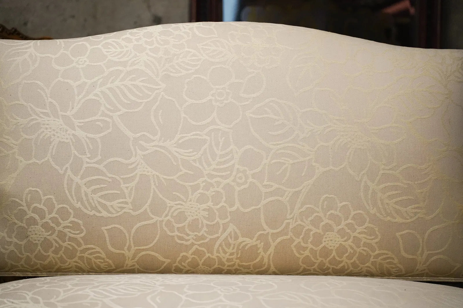 AF2-077: Antique Louis XV Carved Walnut Settee Late 18th Century