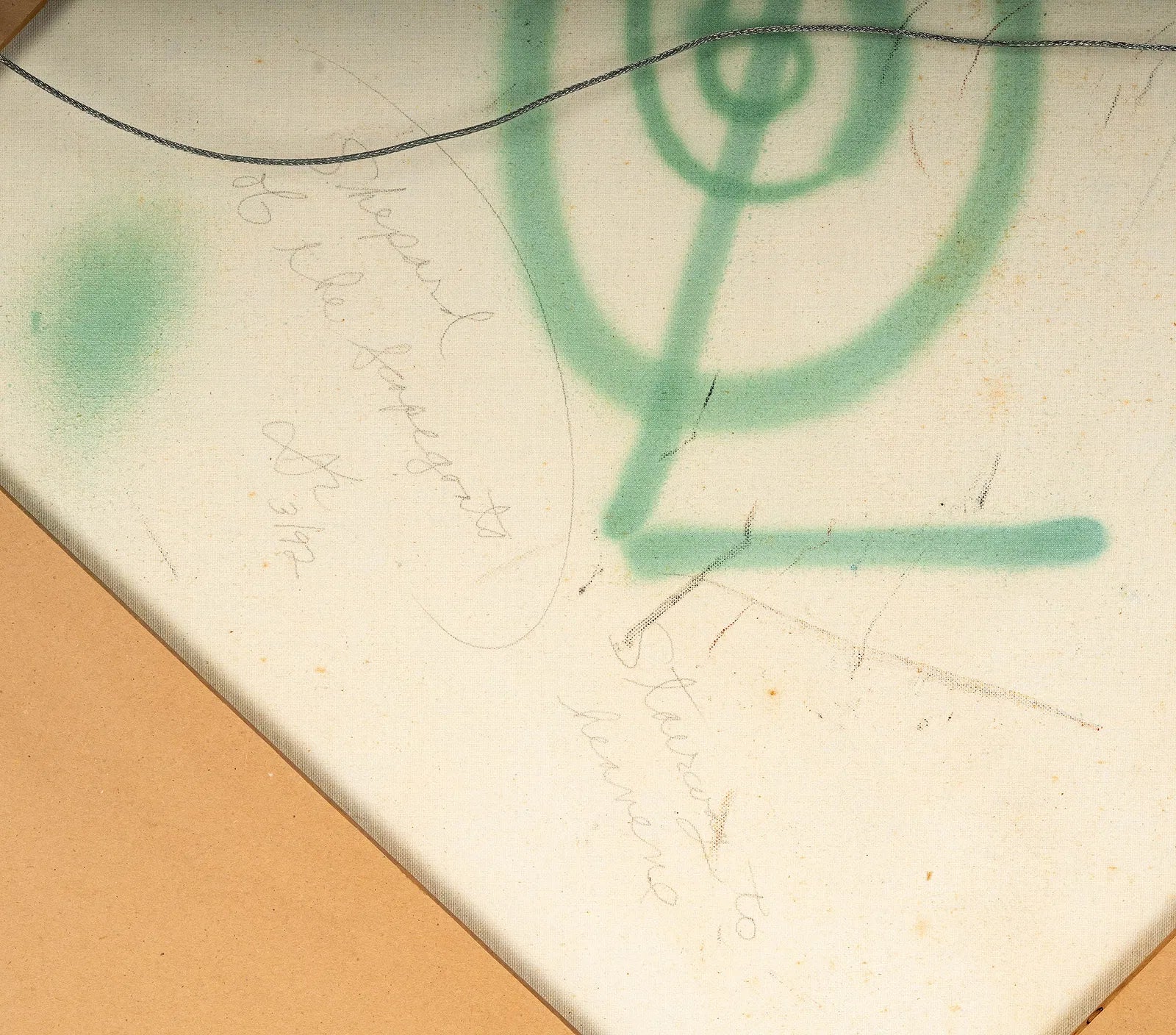 AW980: Abstract Expressionist Oil on Canvas Painting Signed "DK"