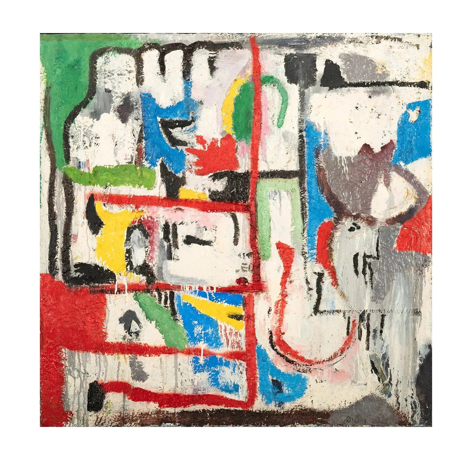 Abstract Expressionist Acrylic on Canvas Painting | Work of Man