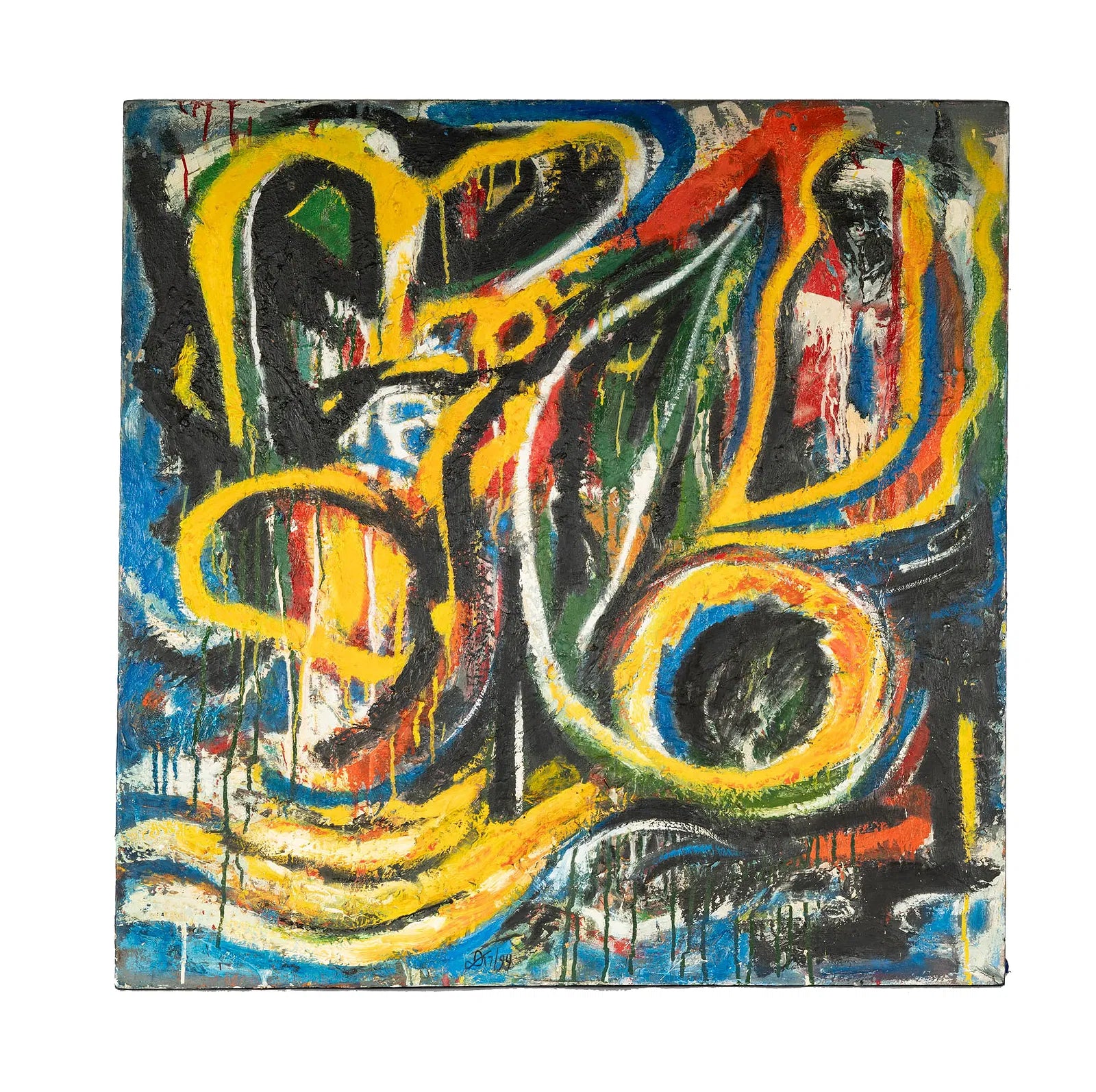 Abstract Expressionist Acrylic on Canvas Painting | Work of Man