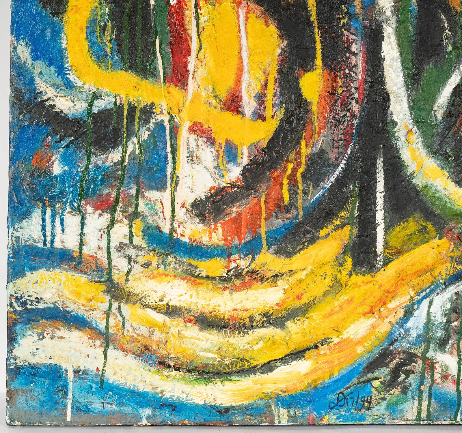 AW2-025: Abstract Expressionist Acrylic on Canvas Painting