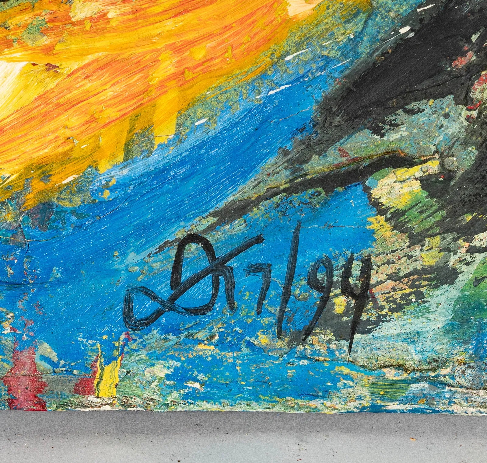 AW2-025: Abstract Expressionist Acrylic on Canvas Painting