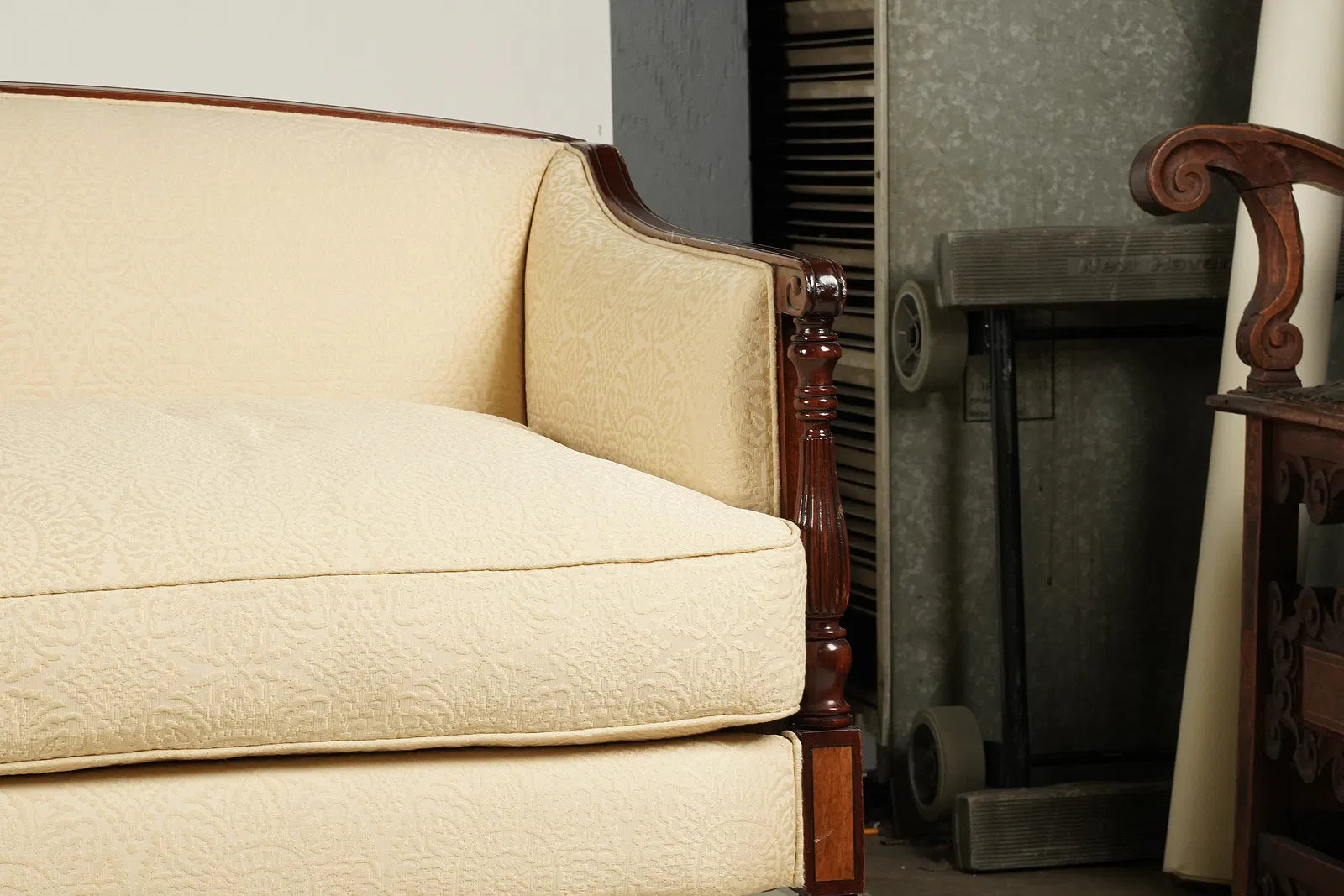 AF2-079: Antique Sheraton Mahogany Sofa Circa 1800