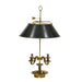 Antique French Gilt Brass Bouillotte Lamp With Tole Shade | Work of Man