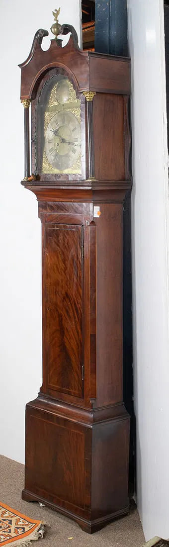 TK1-025: Antique Georgian Mahogany Tall Case Clock Early 19th Century