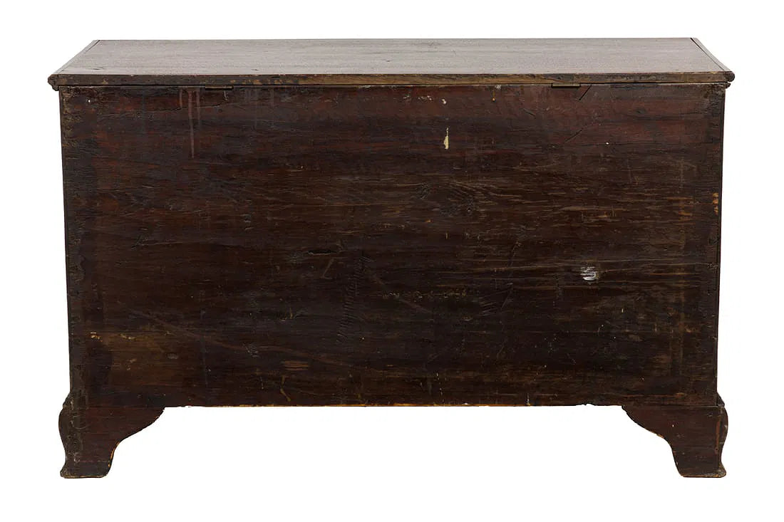 AF4-039: Antique English Chippendale Blanket Chest Late 18th Century