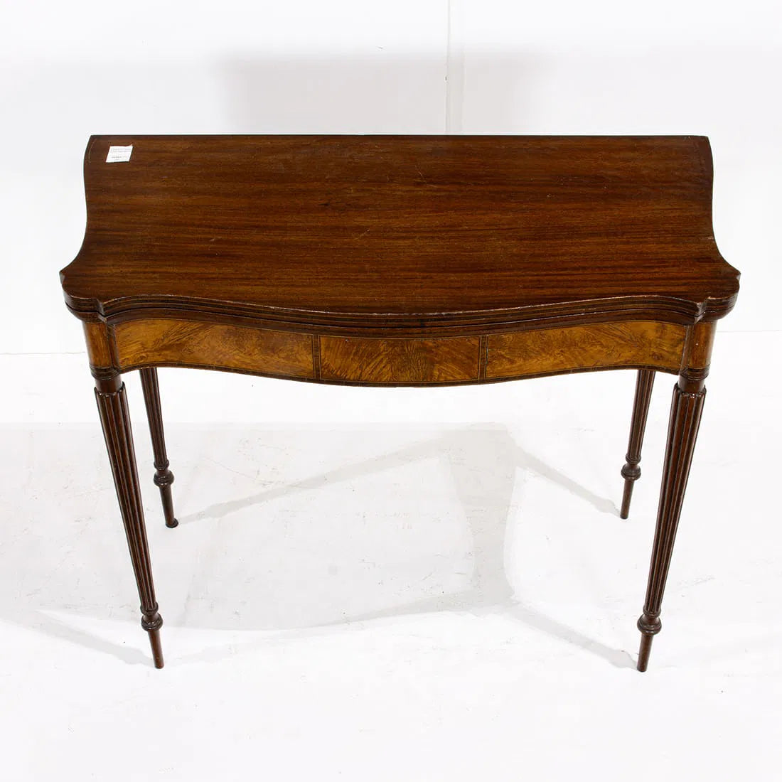 AF1-066: Antique Pair of American Federal Serpentine Front Game Table