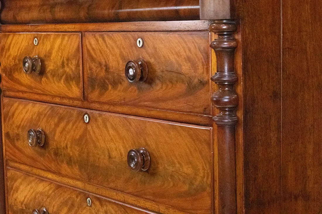 AF4-002: Antique Classical Scottish Gentleman's Chest of Drawers Circa 1830