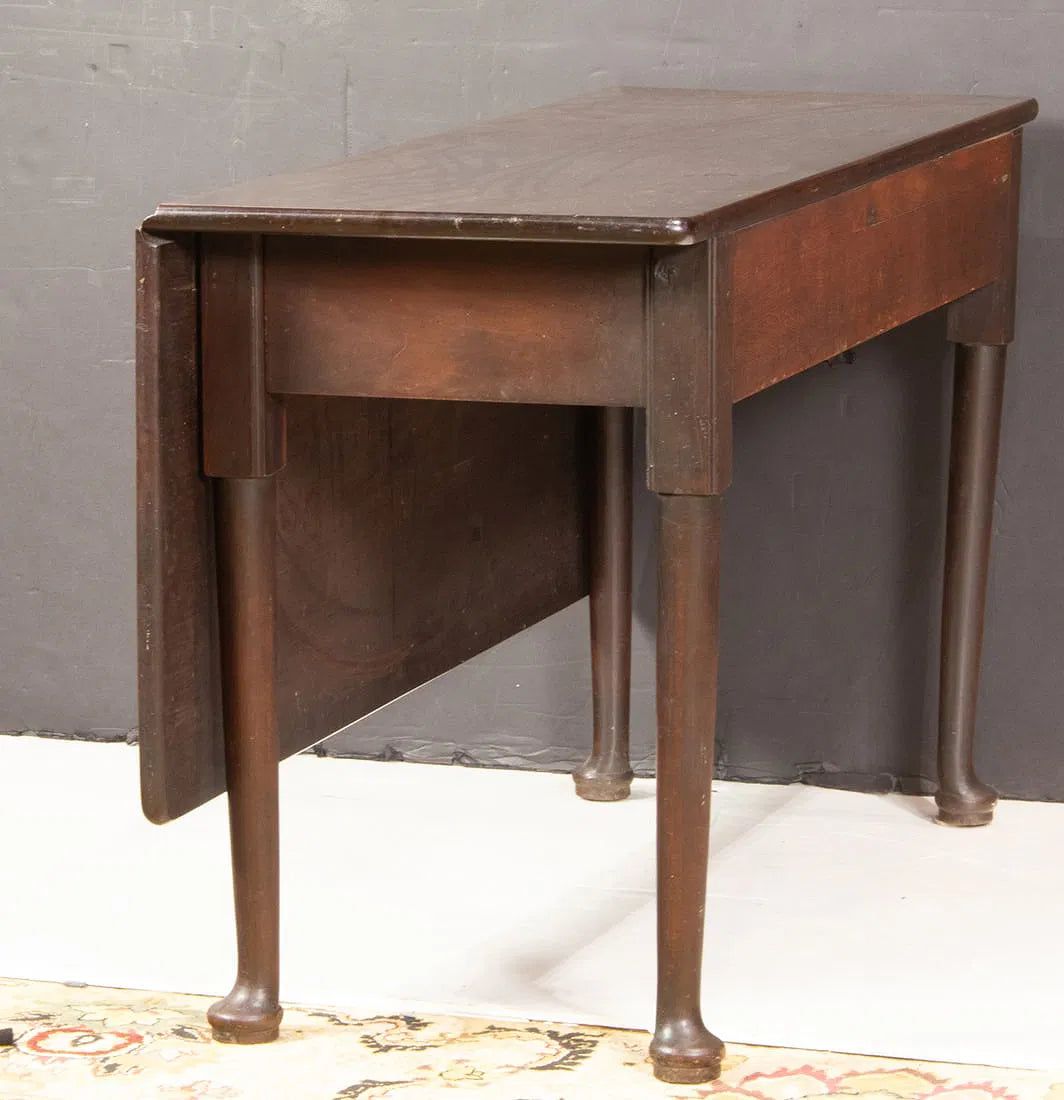 AF1-084: Antique Georgian Drop Leaf Table With Single Board Leaves Early 19th Century