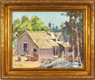 Ira S. Slack Early California Shanty Shack Oil on Canvas Painting | Work of Man