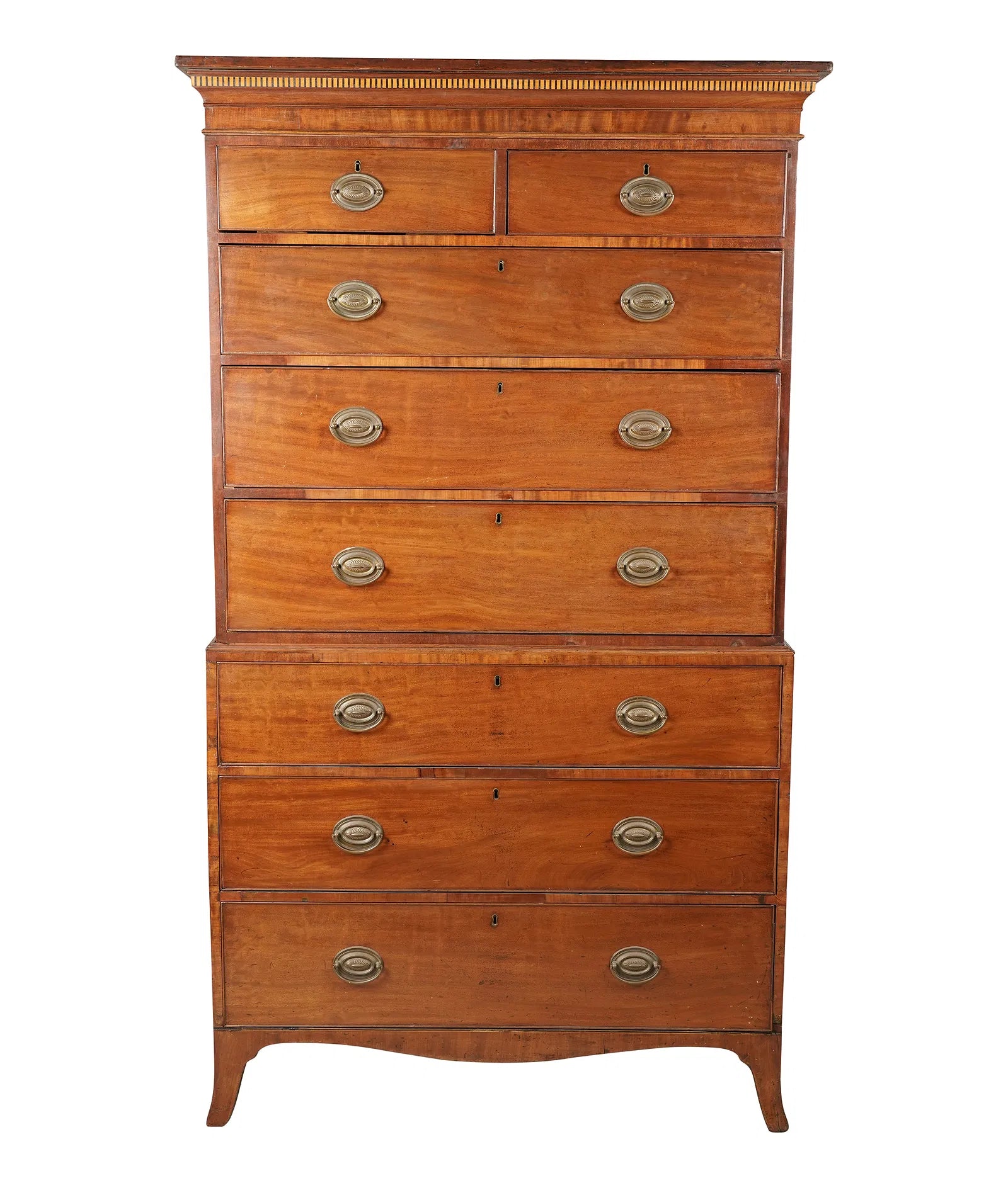 Antique American Federal Mahogany Chest on Chest Circa 1800 | Work of Man