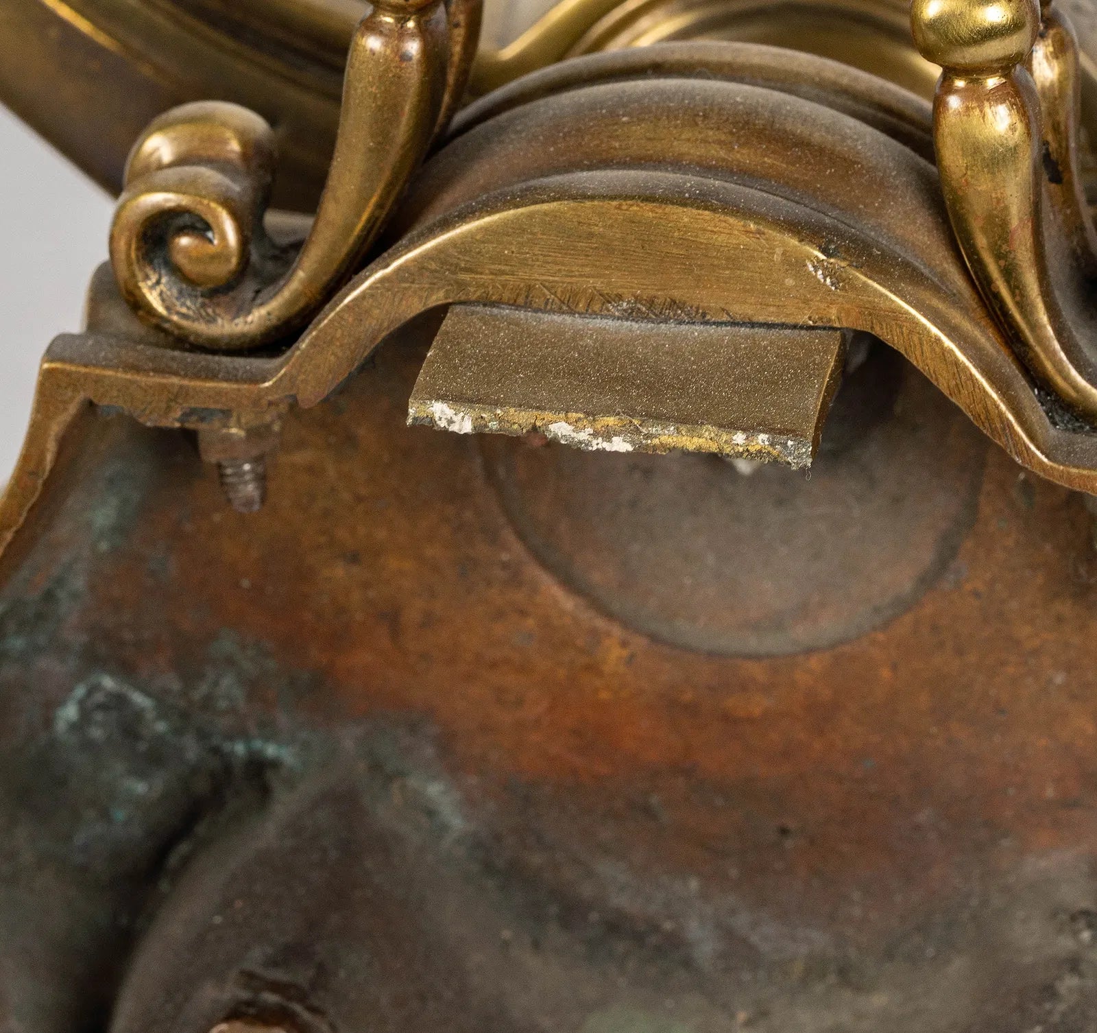 AA3-020: Pair of Early 19th Century English Regency Finely Crafted Brass Andirons