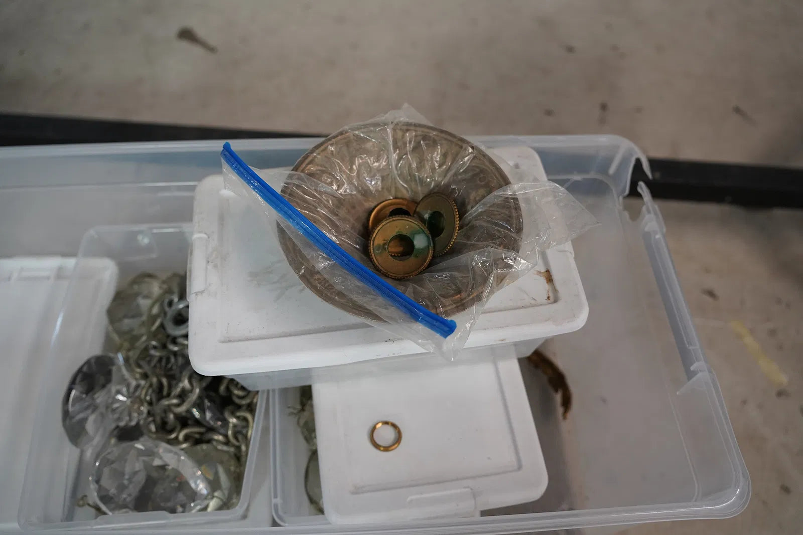 AL1-094: Antique Gilt Brass and Crystal Eighteen Light Rococo Chandelier