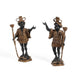 Antique Pair of Venetian Rococo Style Patinated Bronze Blackmoor Candle Holders | Work of Man