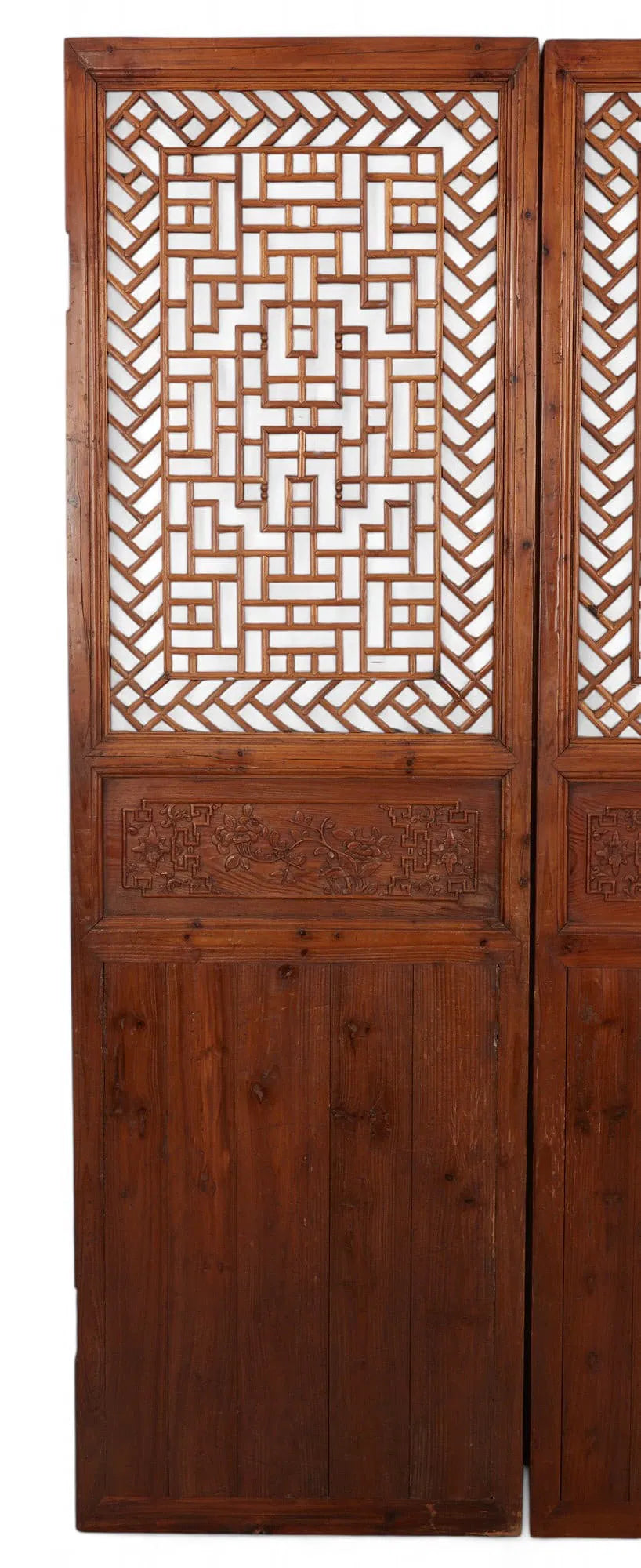 AF10-020: Chinese Three Panel Fretwork Screen