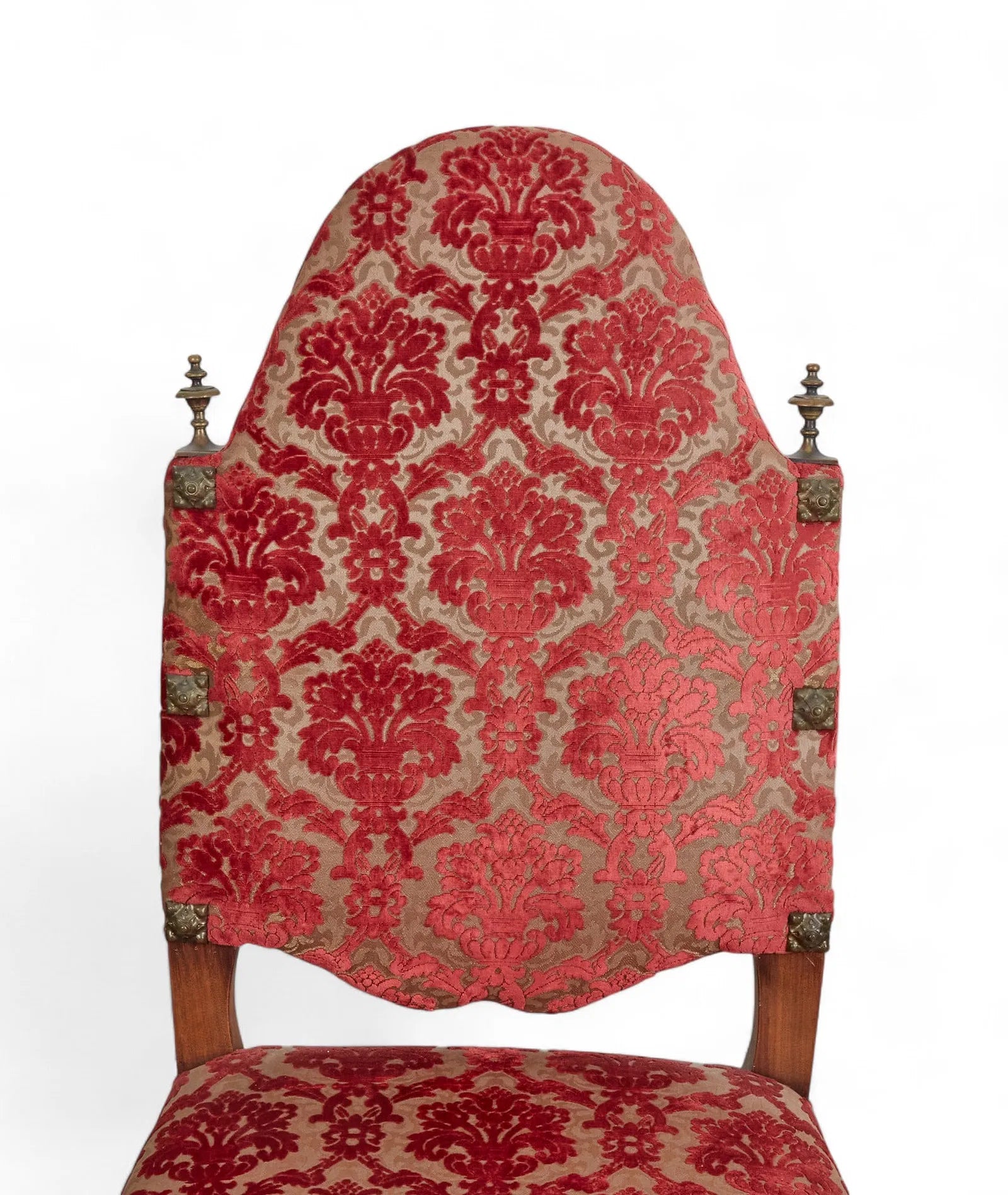 AF2-178: Antique French Louis XIV Style Upholstered Walnut Side Chair Late 19th Century