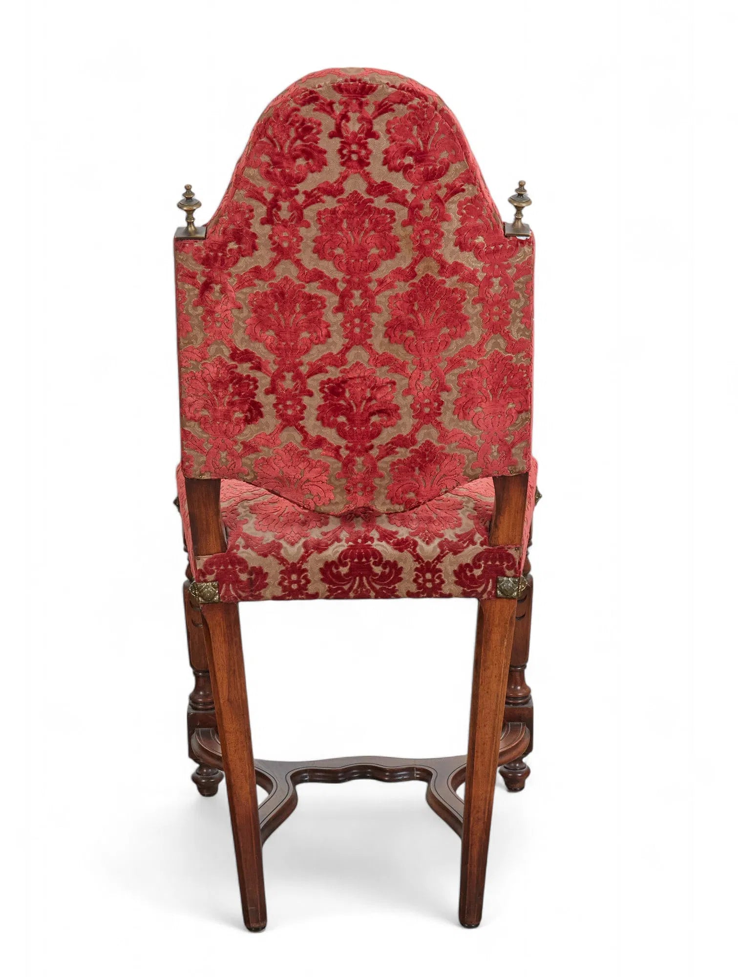 AF2-178: Antique French Louis XIV Style Upholstered Walnut Side Chair Late 19th Century
