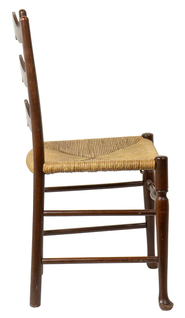 AF2-088: Vintage Georgian Ladder Back Side Chair Late 20th Century