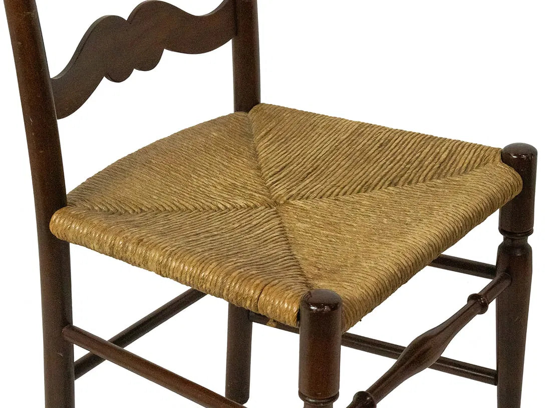 AF2-088: Vintage Georgian Ladder Back Side Chair Late 20th Century