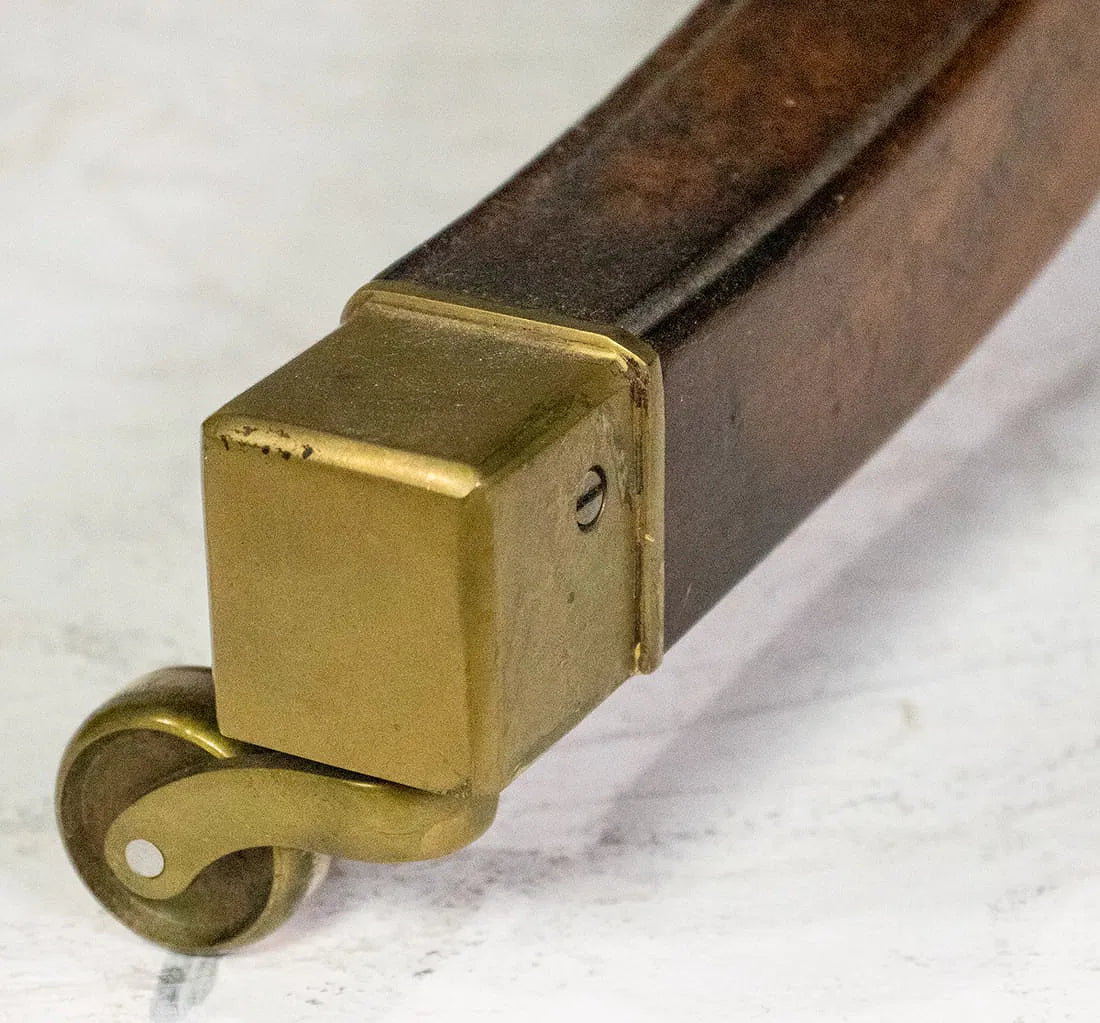 AF1-166: Antique English Regency Yew Wood Drum Rent Table Circa 1920's