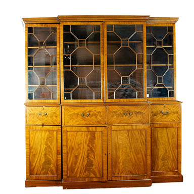 Antique English Regency Mahogany Breakfront Secretary Early 19th Century | Work of Man