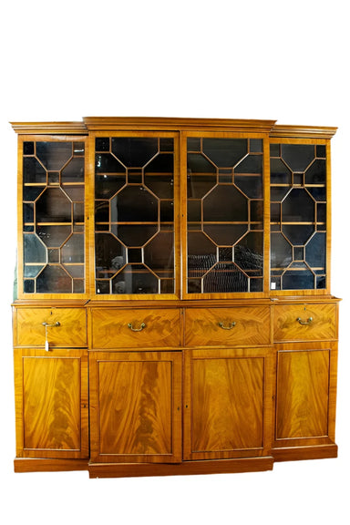 Antique English Regency Mahogany Breakfront Secretary Early 19th Century | Work of Man