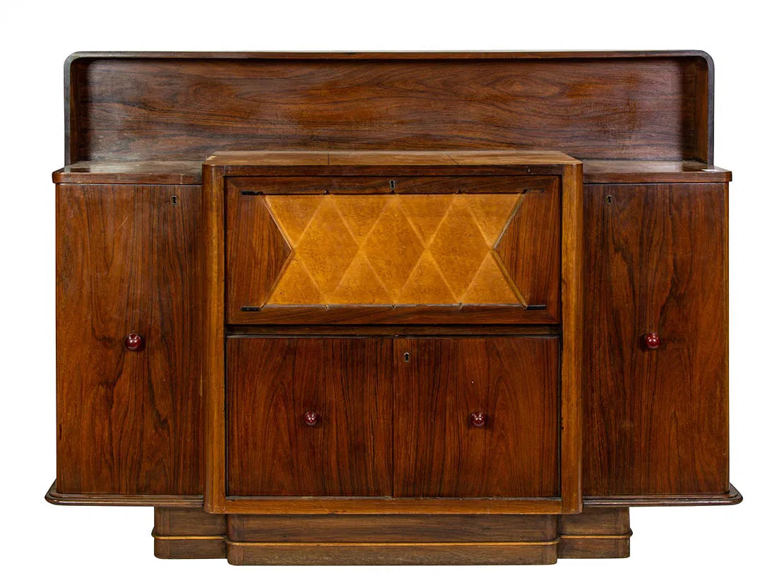 Osvaldo Borsani Designed Rosewood Bar Cabinet Circa 1950 | Work of Man