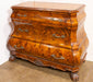 Dutch Rococo Style Floral Marquetry Bombe Chest of Drawers | Work of Man