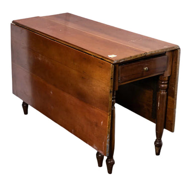 Antique American Federal Fruitwood Drop Leaf Table | Work of Man