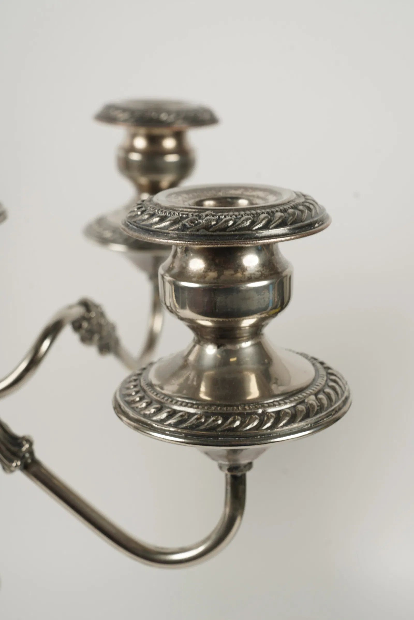 AL2-055: Antique Pair of Circa 1900 Sheffield Plated Candelabra Converted to Table Lamps