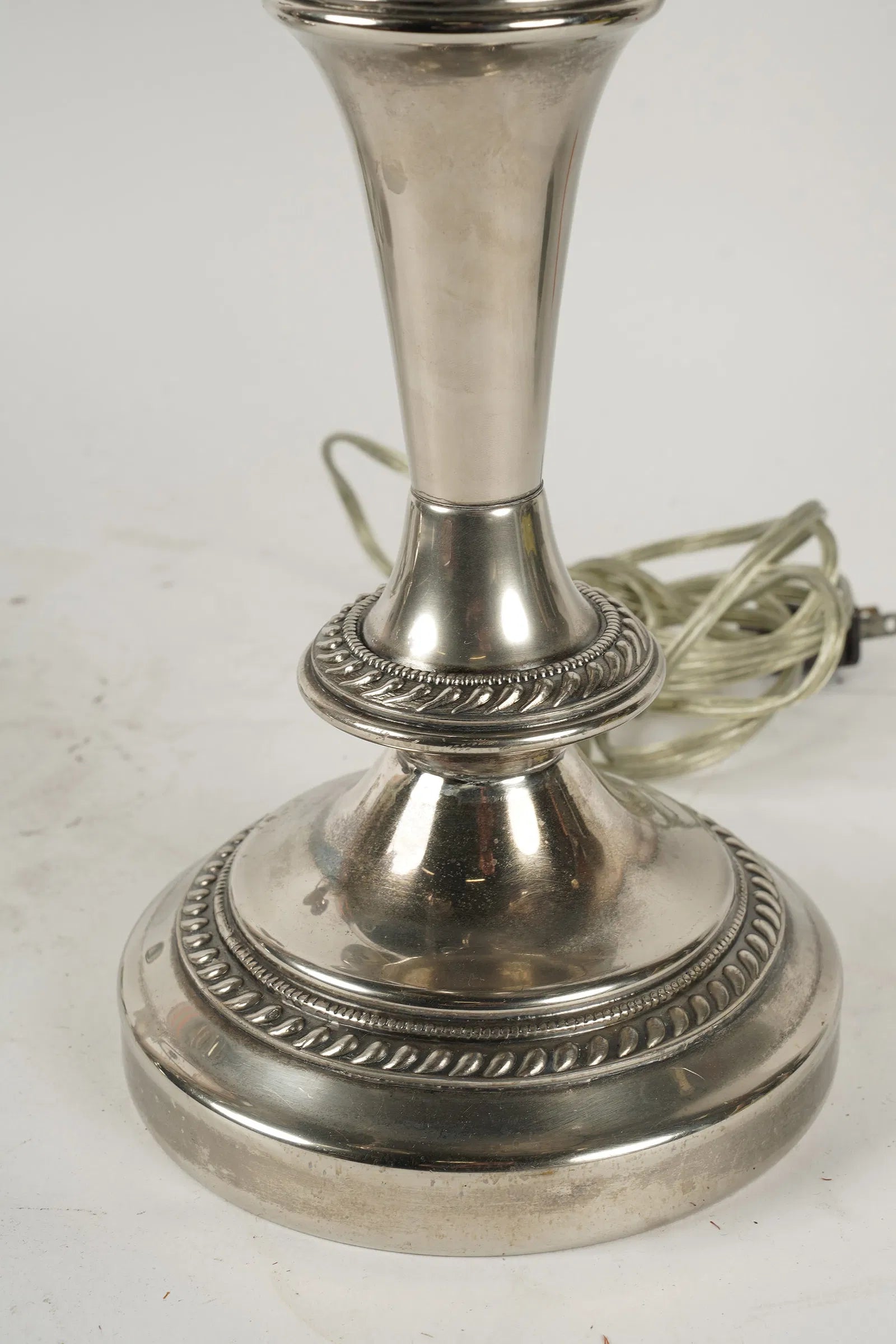 AL2-055: Antique Pair of Circa 1900 Sheffield Plated Candelabra Converted to Table Lamps