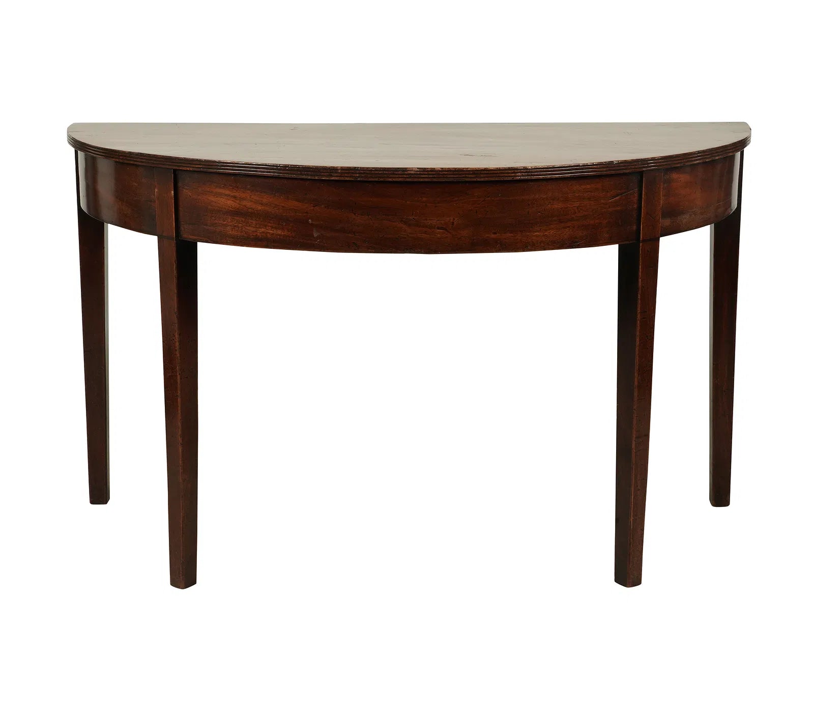 Antique Hepplewhite Mahogany Demilune Console Table Early 19th Century | Work of Man