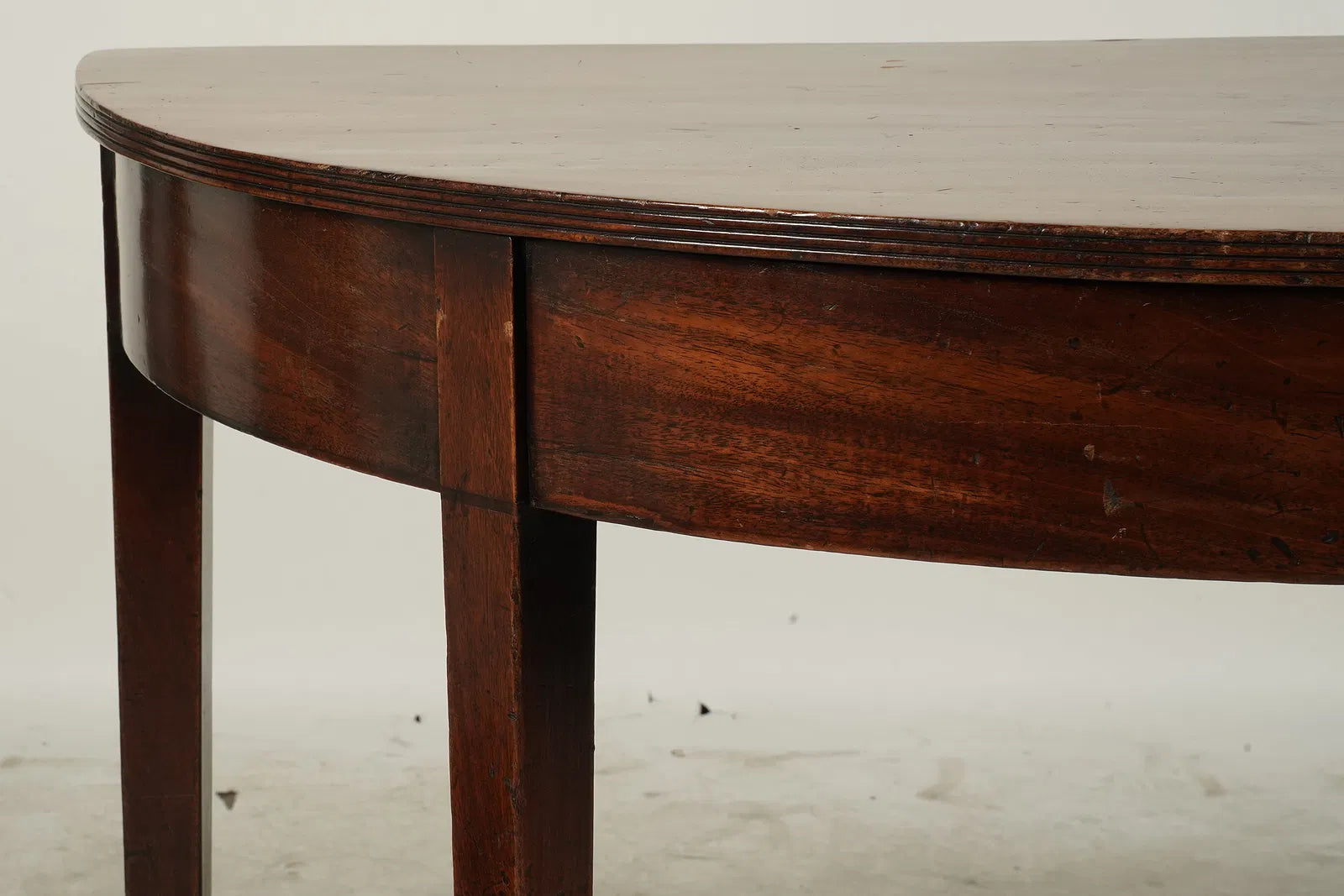 AF1-178: Antique Hepplewhite Mahogany Demilune Console Table Early 19th Century