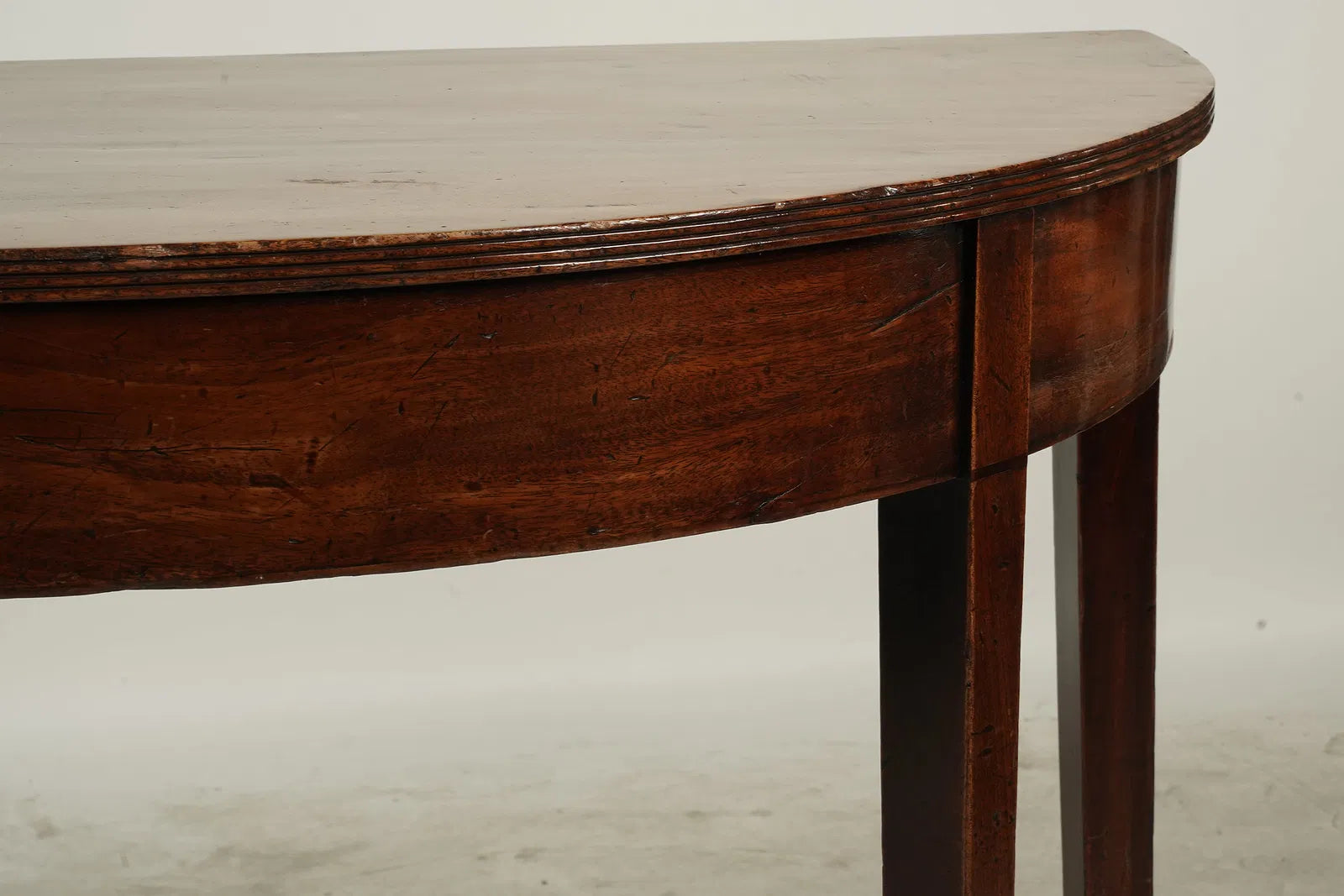 AF1-178: Antique Hepplewhite Mahogany Demilune Console Table Early 19th Century