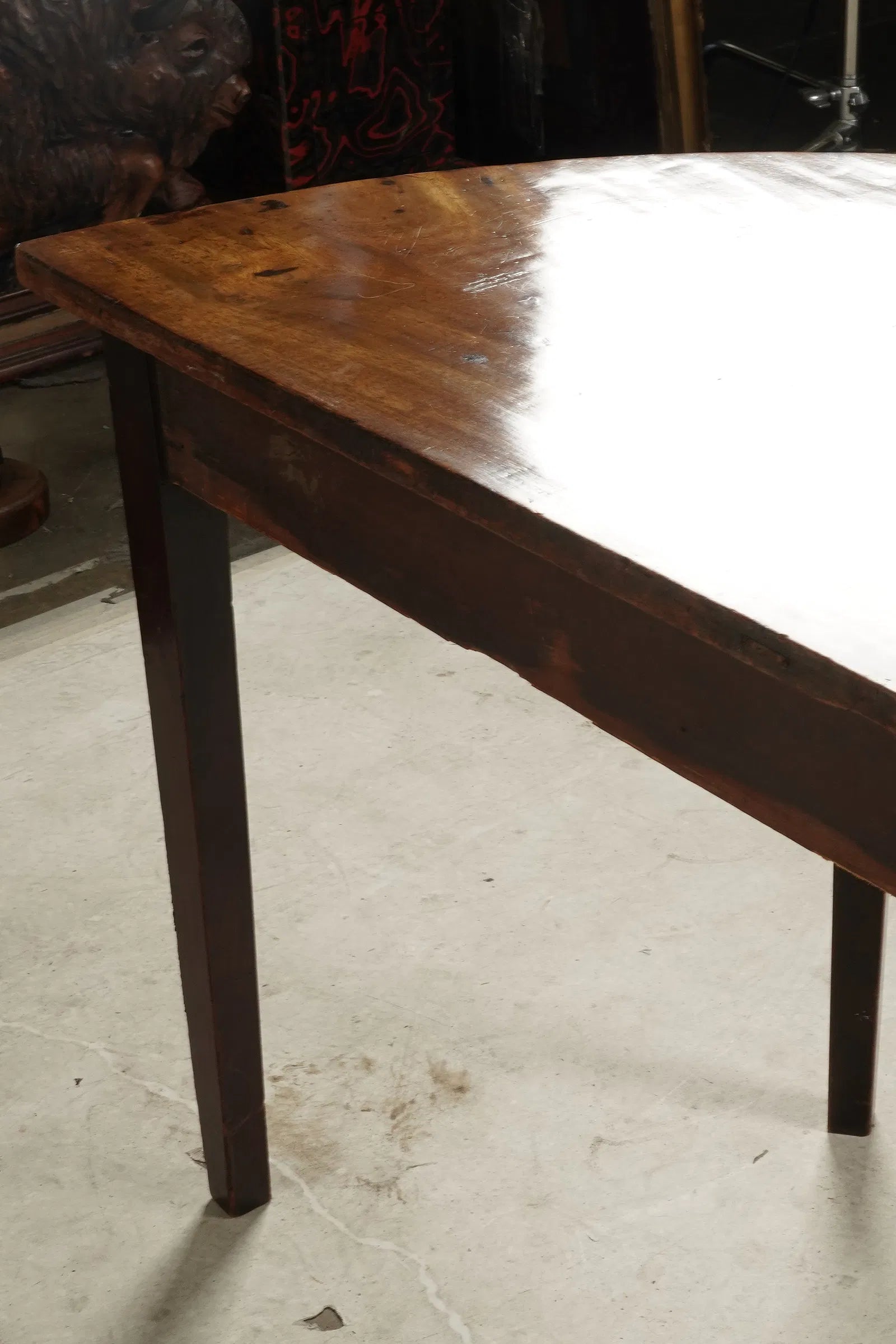 AF1-178: Antique Hepplewhite Mahogany Demilune Console Table Early 19th Century