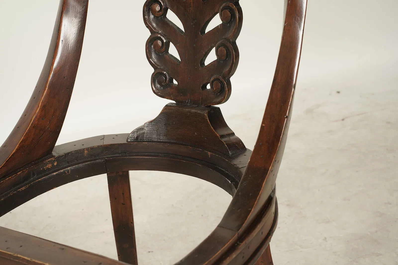 AF2-305: Italian French Provincial Style Carved Walnut Childs Chair