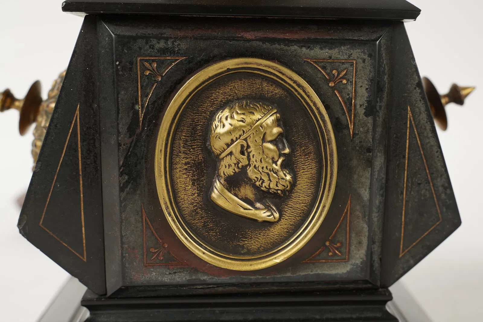 AL2-061: Antique French Directoire Fire Gilt Bronze Candleabra Converted to Lamps Late 19th Century