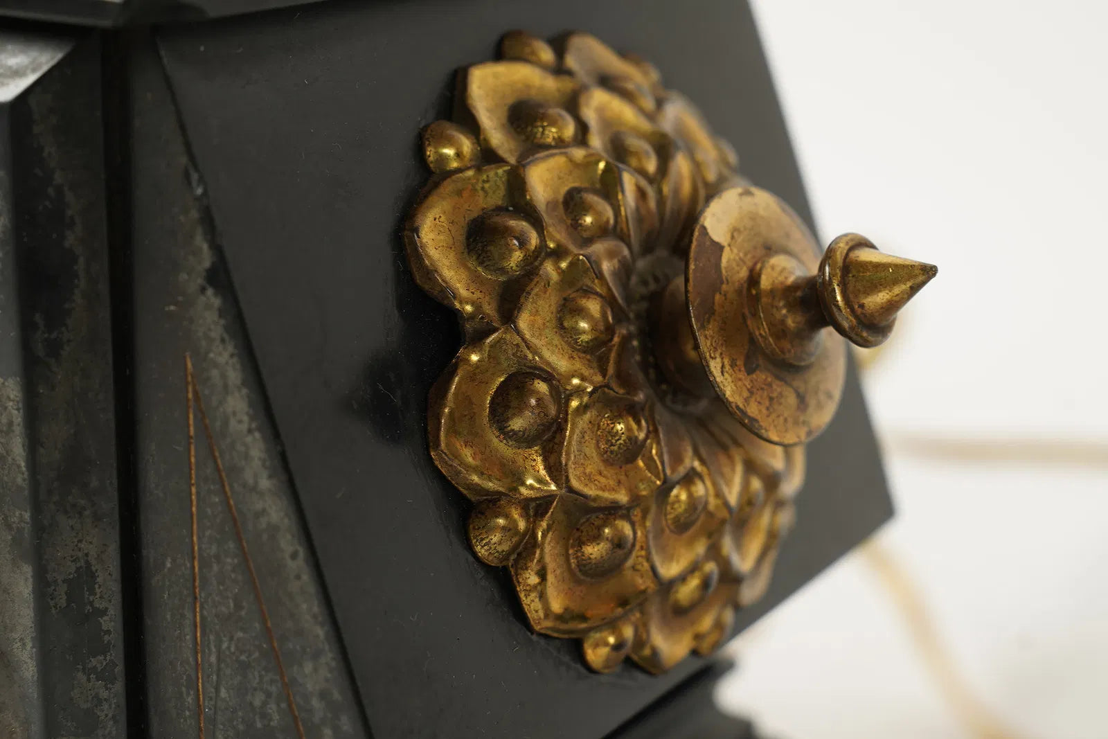 AL2-061: Antique French Directoire Fire Gilt Bronze Candleabra Converted to Lamps Late 19th Century