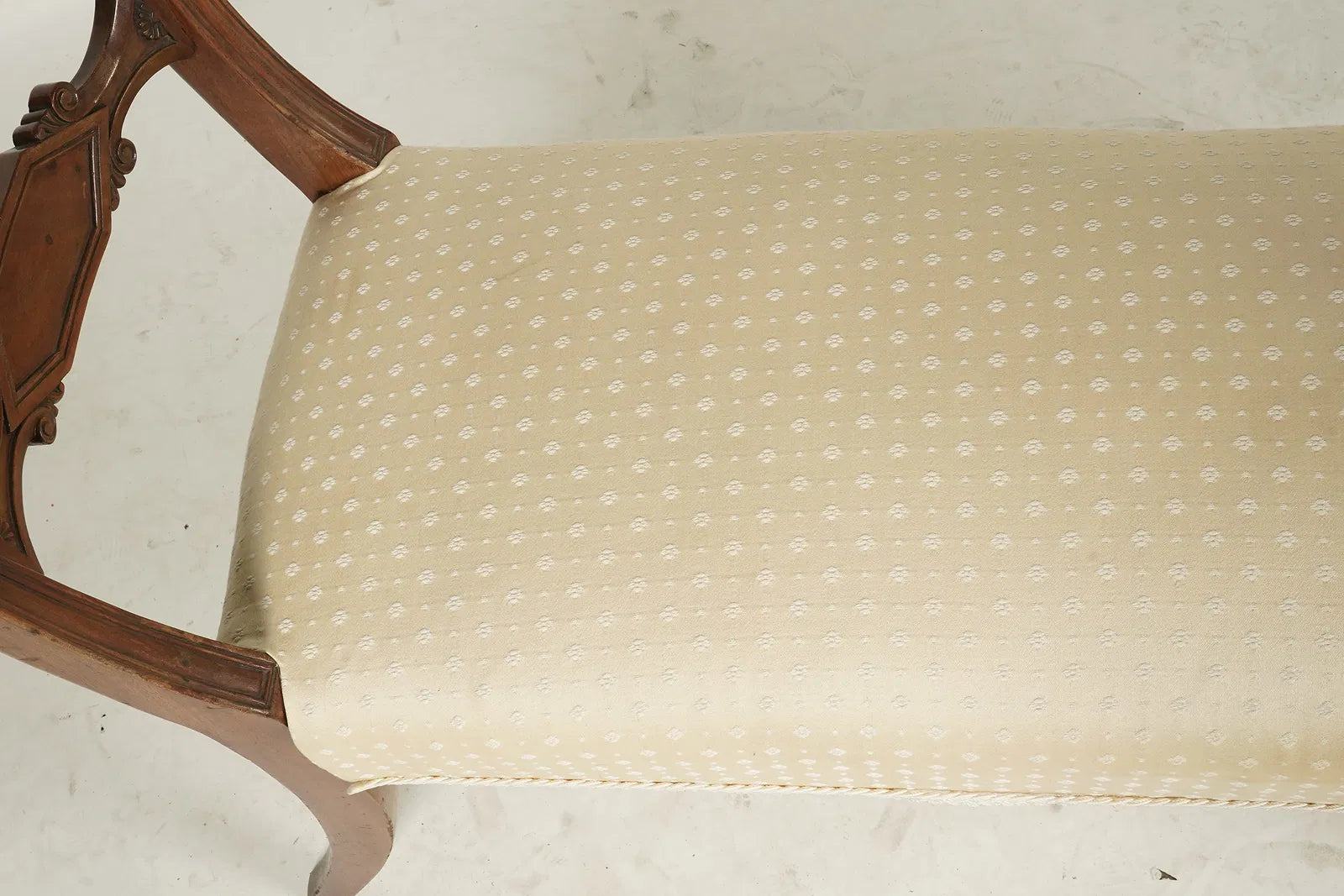 AF2-356: Antique American Federal Mahogany Foot Bench With Upholstered Seat Early 19th Century