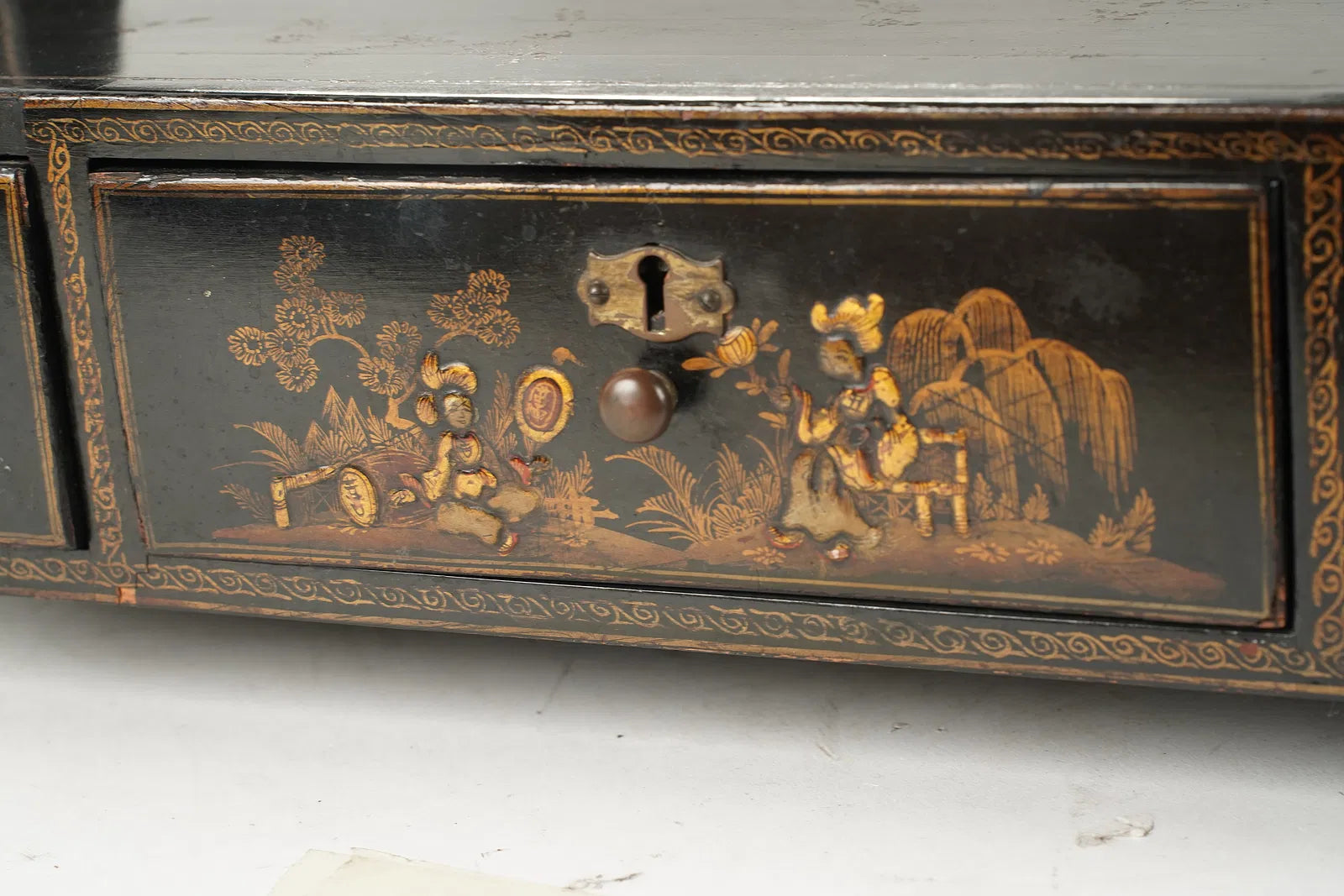 AF7-014: Antique English Chinoiserie Dressing Mirror Early 19th Century