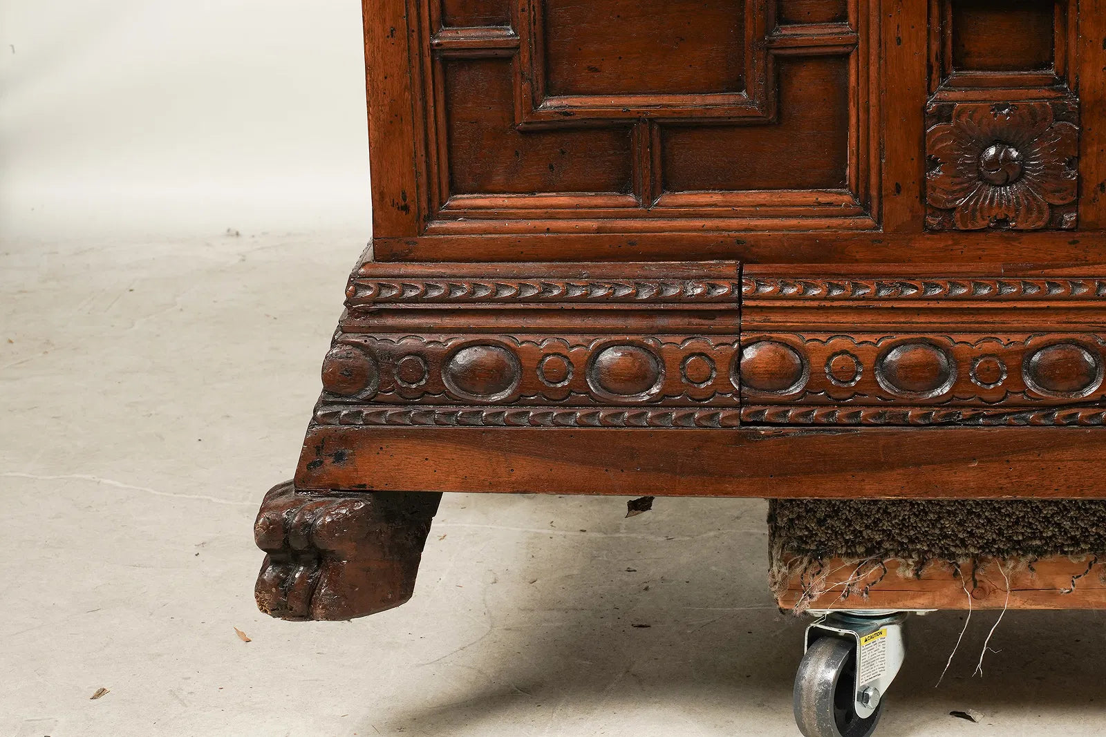 AF4-092: Antique Carved Walnut French Provincial Coffer Early 19th Century