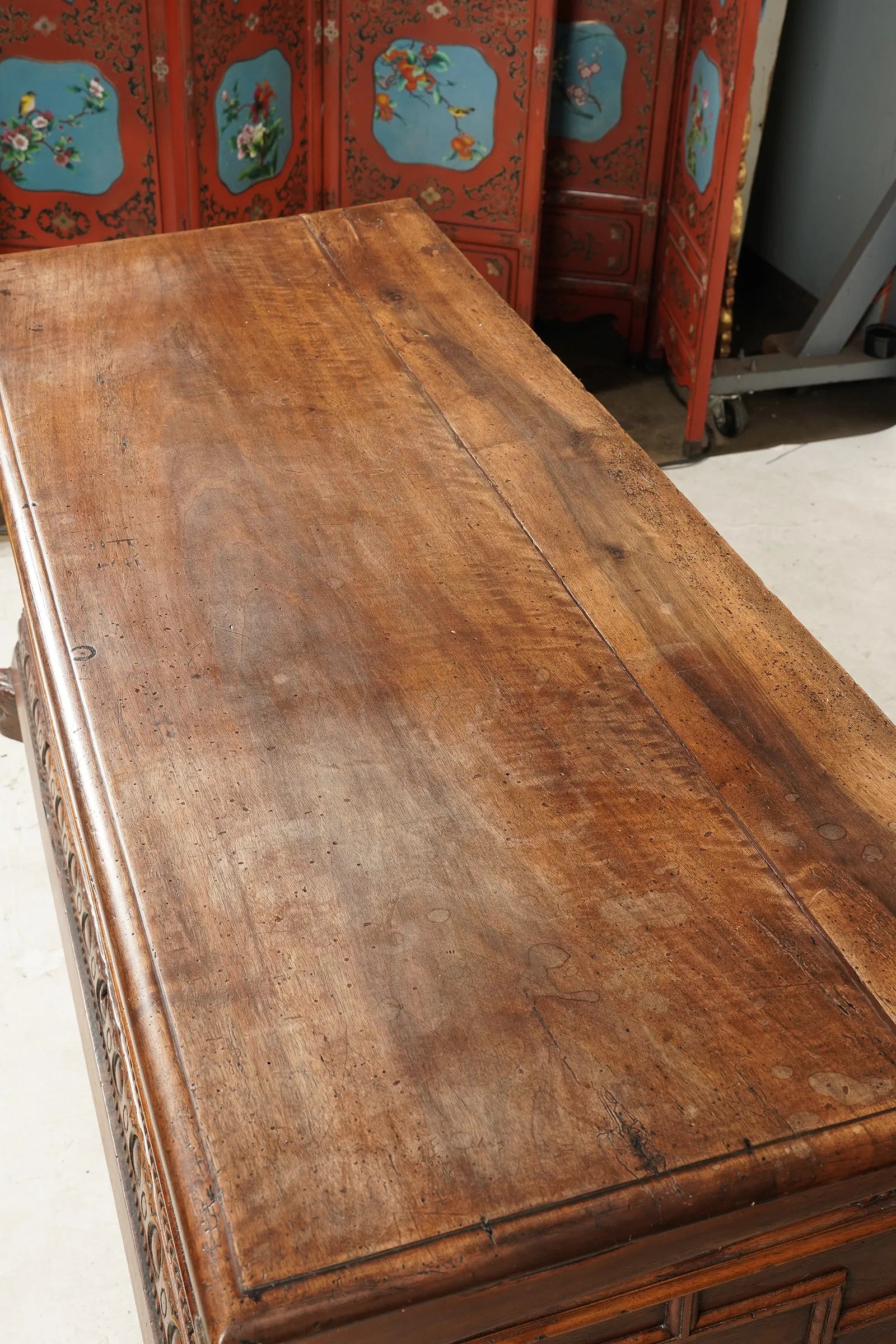 AF4-092: Antique Carved Walnut French Provincial Coffer Early 19th Century