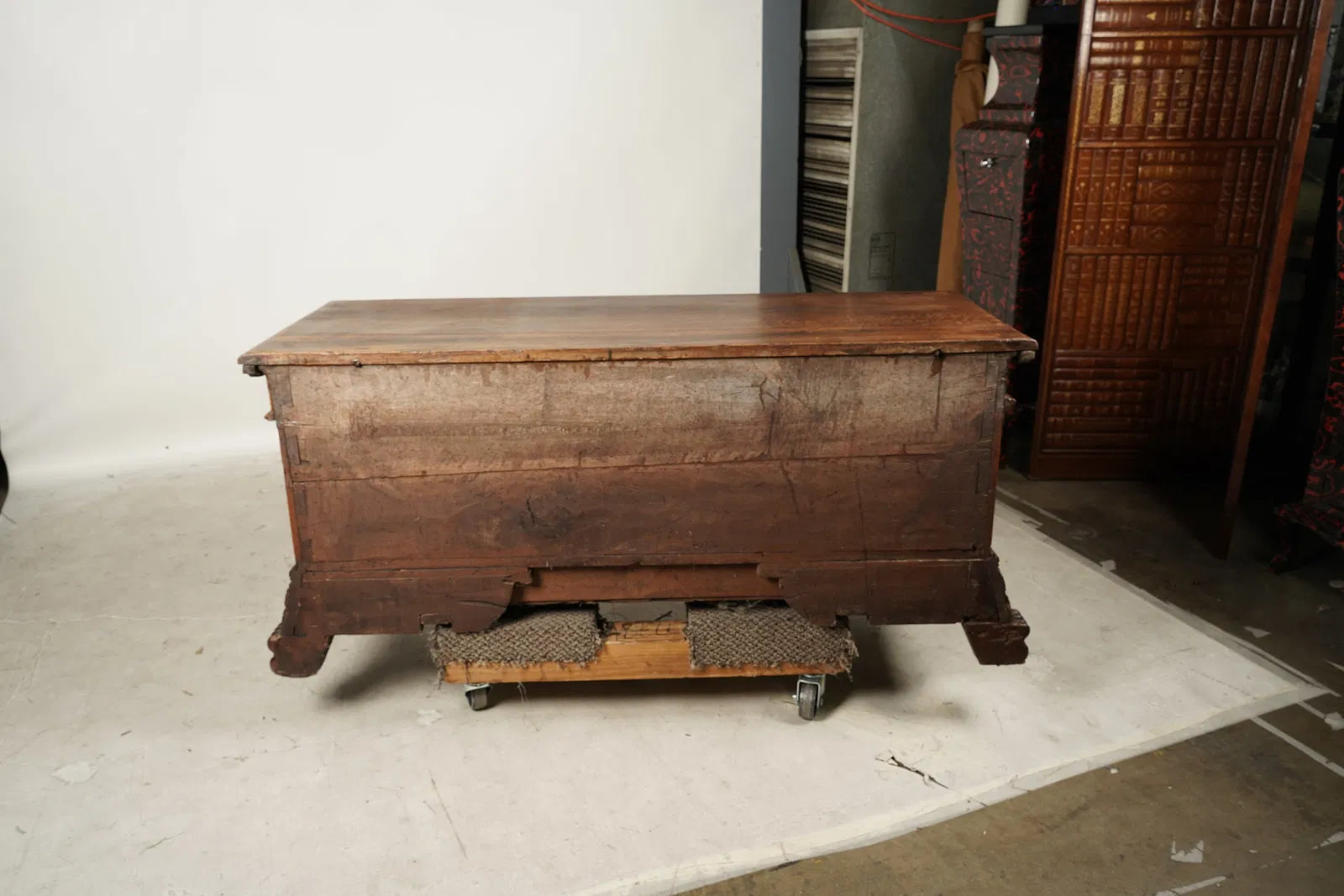 AF4-092: Antique Carved Walnut French Provincial Coffer Early 19th Century